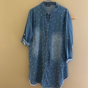 Buttoned long shirt / dress